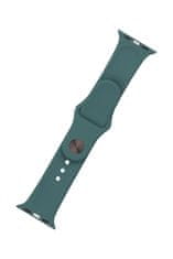 FIXED Set trakov za pametno uro Apple Watch, silikonski, 42/44/45 mm, zelenomoder (FIXSST-434-GREBL)