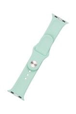 FIXED Set trakov za pametno uro Apple Watch, silikonski, 42/44/45 mm, svetlo zelen (FIXSST-434-LGGRE))