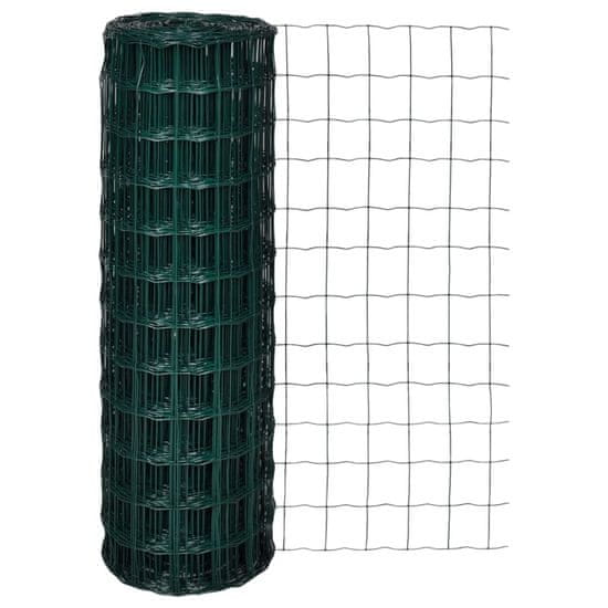 shumee vidaXL Evro ograja iz jekla 10 x 1,2 m zelena