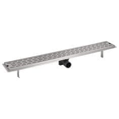 Vidaxl Kanaleta za Tuš Črtice 930x140 mm Nerjaveče Jeklo