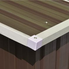 Vidaxl Vrtna lopa 257x489x181 cm kovinska rjava