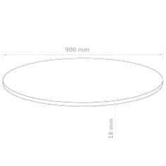 shumee Površina za mizo iz MDF-ja 900x18 mm
