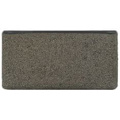 Vidaxl Umivalnik 30x30x15 cm rečni kamen črn