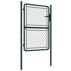 Vidaxl Vrtna vrata iz jekla 100x150 cm zelena