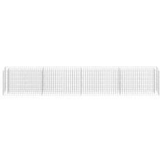 Vidaxl Visoka greda gabion pocinkano jeklo 360x30x60 cm
