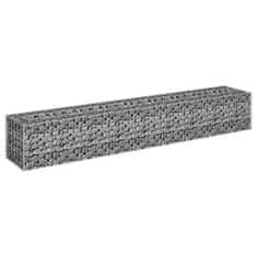 Vidaxl Visoka greda gabion pocinkano jeklo 180x30x30 cm
