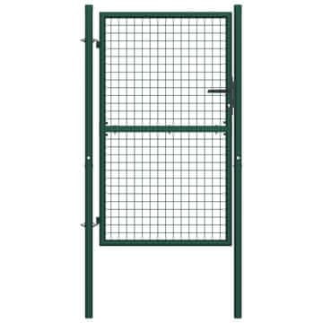 Vidaxl Ograjna vrata iz jekla 100x150 cm zelene barve