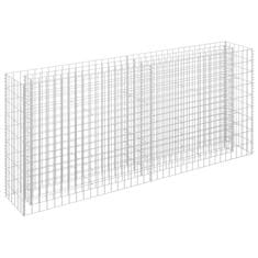 Vidaxl Visoka greda gabion pocinkano jeklo 180x30x90 cm