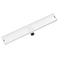 Vidaxl Kanaleta za tuš z luknjicami 83x14 cm nerjaveče jeklo