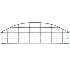 Vidaxl Komplet zaobljene ograje za ribnik 77,3x26 cm zelen