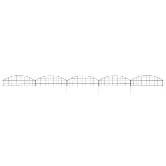 Vidaxl Komplet zaobljene ograje za ribnik 77,3x26 cm zelen