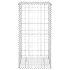 Vidaxl Gabionska stena s pokrovi iz pocinkanega jekla 60x50x100 cm
