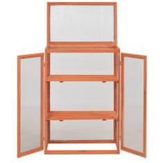 Vidaxl Rastlinjak iz lesa 75x47x109 cm