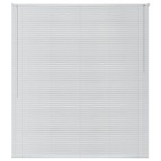 Greatstore Žaluzije za Okna Aluminij 140x160 cm Bele Barve