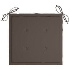 Vidaxl Blazine za vrtne stole 4 kosi taupe 40x40x4 cm oxford tkanina