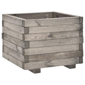 Vidaxl Vrtno cvetlično korito 50x50x40 cm trdna borovina