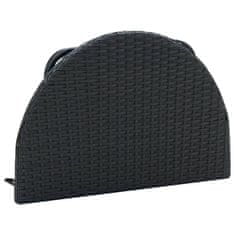 Vidaxl Balkonska mizica 60x60x32 cm črn poli ratan