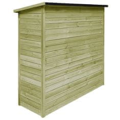 Vidaxl Lopa za vrtno orodje iz impregnirane borovine 182x76x175 cm