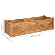Vidaxl Visoka greda 160x60x44 cm trden akacijev les
