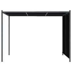 Vidaxl Vrtna pergola z zložljivo streho 3x3 m antracitna