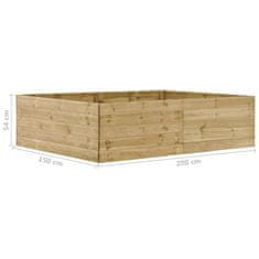 Vidaxl Visoka greda 200x150x54 cm impregnirana borovina