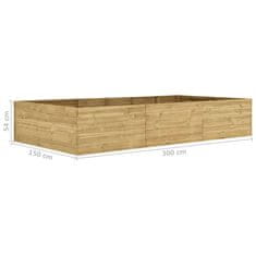 Vidaxl Visoka greda 300x150x54 cm impregnirana borovina