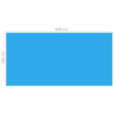 Vidaxl Pokrivalo za bazen modro 600x300 cm PE
