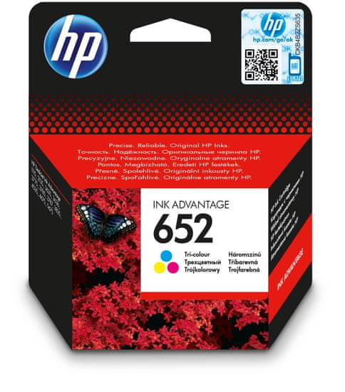 HP kartuša 652, instant ink, barvna (F6V24AE)