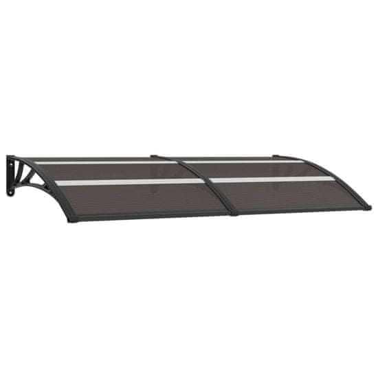 Greatstore Nadstrešek za vrata črn 200x80 cm PC