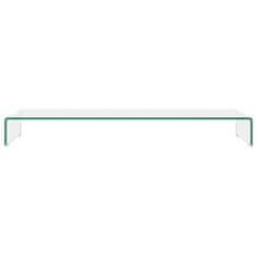 Vidaxl Stojalo za TV/Računalniški Zaslon Prosojno Steklo 110x30x13 cm