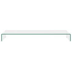 Vidaxl Stojalo za TV/Računalniški Zaslon Prosojno Steklo 120x30x13 cm