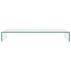 Vidaxl Stojalo za TV/Računalniški Zaslon Prosojno Steklo 90x30x13 cm