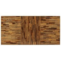 Vidaxl Jedilna miza iz predelane tikovine in jekla 180x90x76 cm