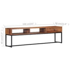 Greatstore TV omarica 160x30x45 cm trden palisander