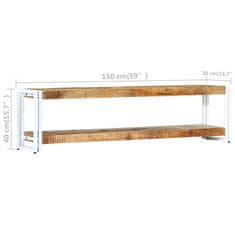 Greatstore TV omarica 150x30x40 cm trden mangov les