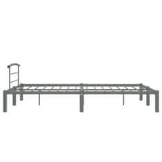Vidaxl Posteljni okvir siv kovinski 120x200 cm