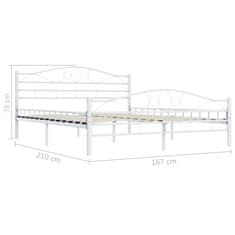 Vidaxl Posteljni okvir bel kovinski 160x200 cm