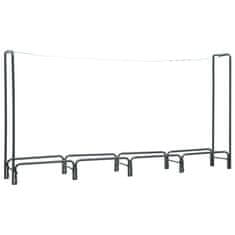 Vidaxl Stojalo za drva antracitno 240x35x120 cm jeklo