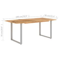 Greatstore Jedilna miza 180x90x76 cm trden akacijev les