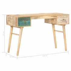Vidaxl Pisalna miza 118x50x75 cm trden mangov les