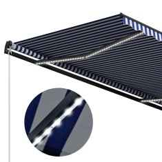 Vidaxl Ročna tenda s solarnimi LED lučkami 3,5 x 2,5 m