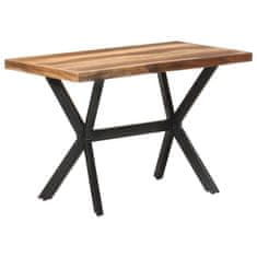 Vidaxl Jedilna miza 120x60x75 cm trden les z medenim zaključkom