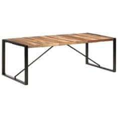 Greatstore Jedilna miza 220x100x75 cm trden les s finišem iz palisandra