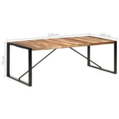 shumee Jedilna miza 220x100x75 cm trden les s finišem iz palisandra