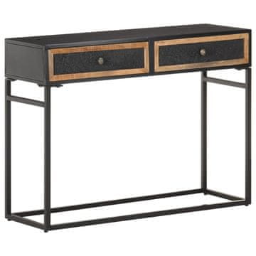 Vidaxl Konzolna mizica 100x35x75 cm trden mangov les