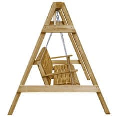 Vidaxl Vrtna gugalnica iz impregniranega borovega lesa 205x150x157 cm