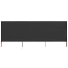 Vidaxl 3-panelni vetrobran tkanina 400x160 cm antraciten