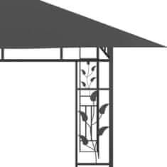 Vidaxl Paviljon z mrežo proti komarjem 4x3x2,73 m antraciten 180 g/m2