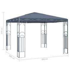 Vidaxl Paviljon 300x300 cm antraciten