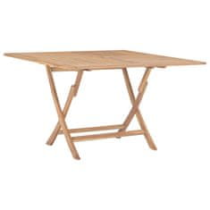 Vidaxl Zložljiva vrtna miza 120x120x75 cm trdna tikovina